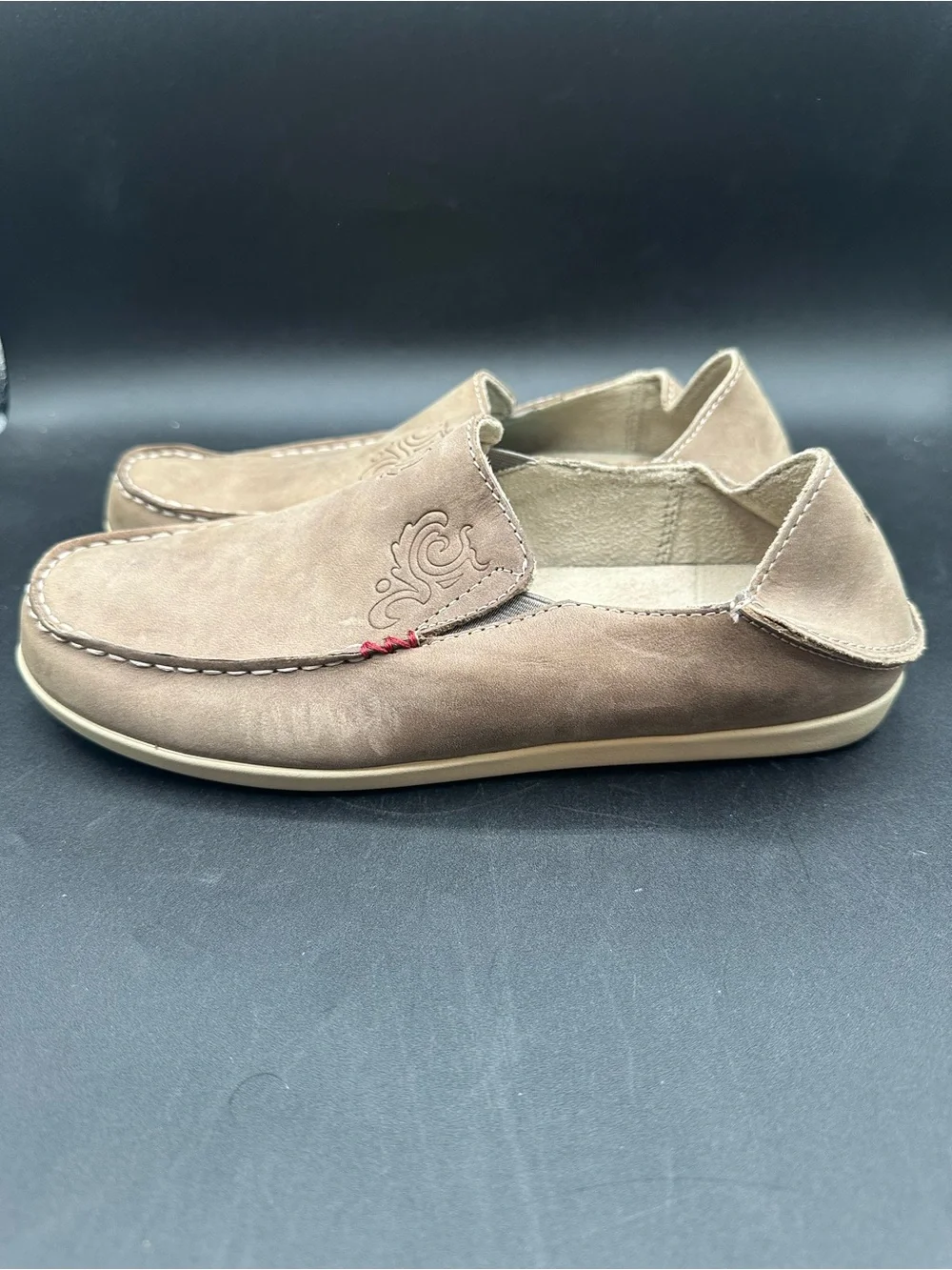 NWT Olukai NOHEA NUBUCK Women's Casual Slip On Basalt/Tapa Sz 8 - Picture 3 of 7